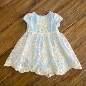 Pippa & Julie scalloped lace overlay formal toddler dress